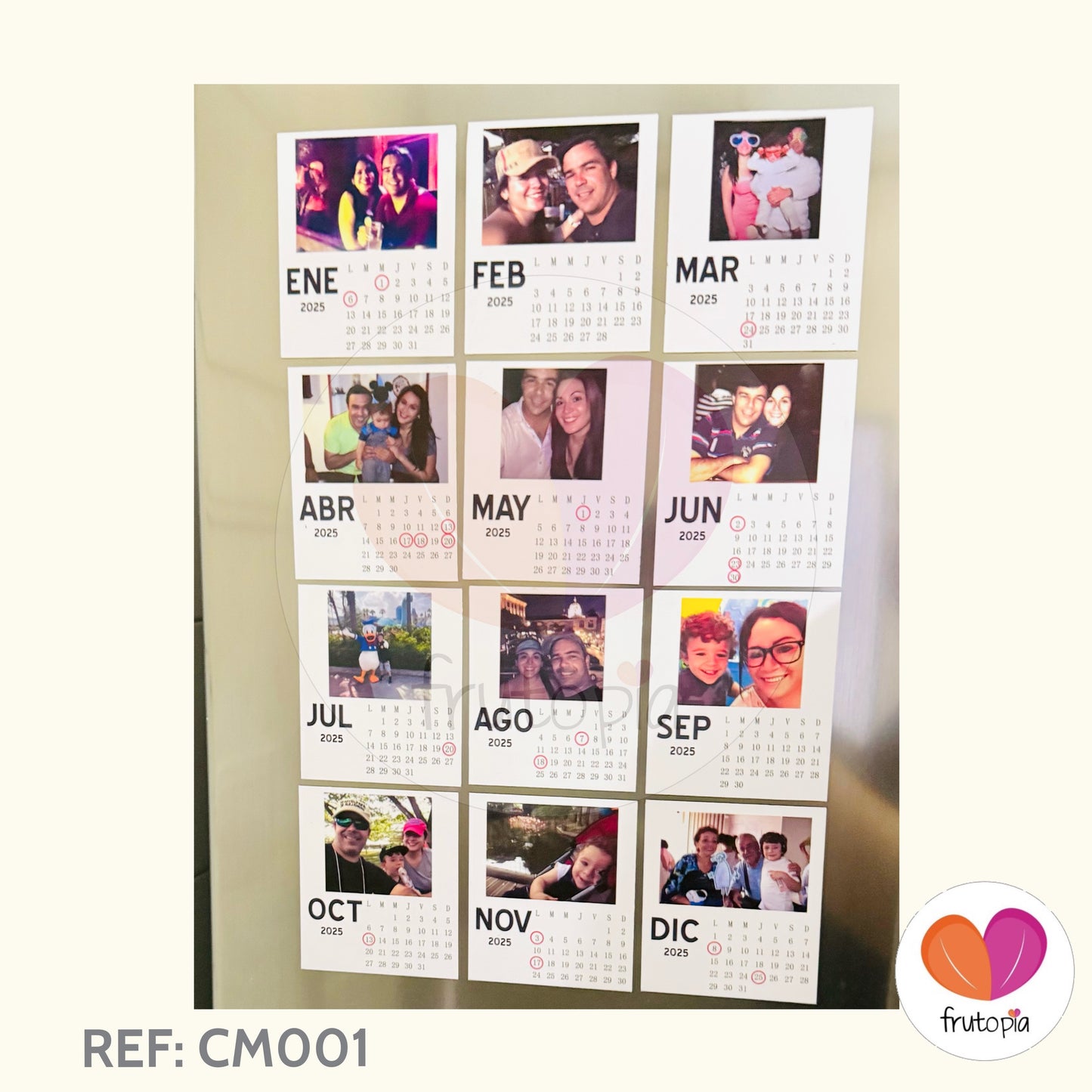 Calendario personalizado magnetico