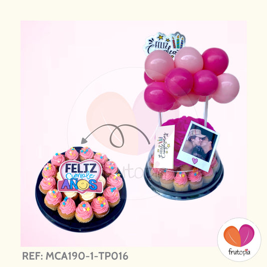 Minicupcakes REF: MCA190-1-TP016 "FELIZ CUMPLEAÑOS"