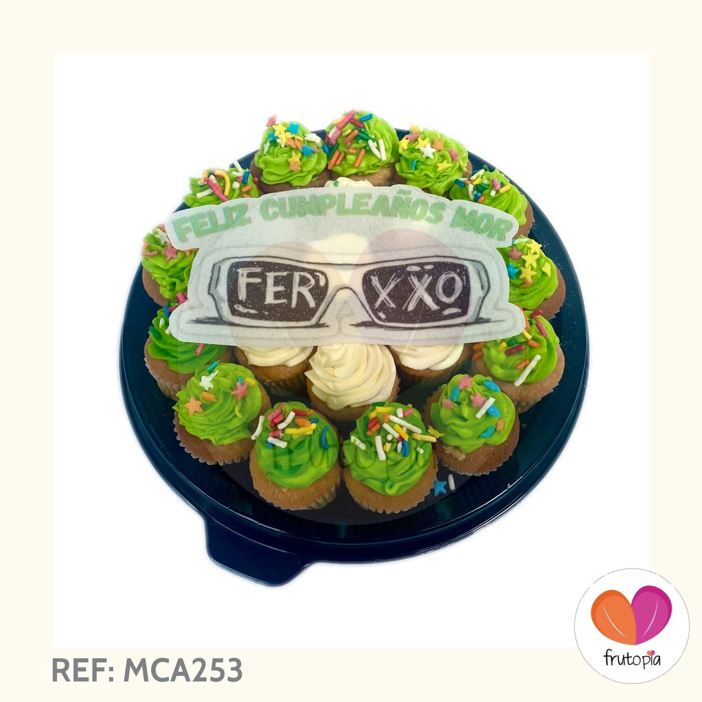 Minicupcakes FERXXO REF: MCA253 "FELIZ CUMPLEAÑOS MOR"