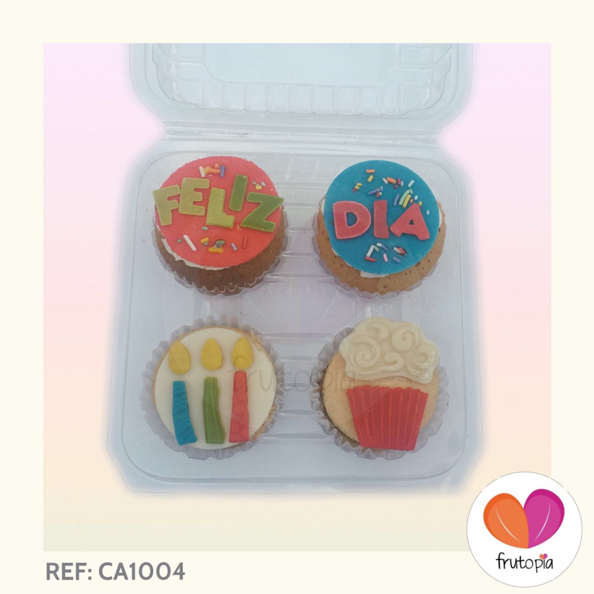 Caja de alfajores y cupcakes grandes REF: CA1004