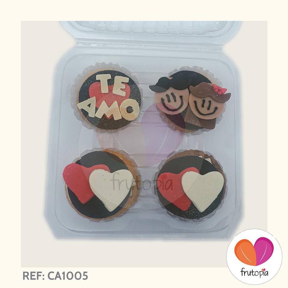 Caja de alfajores y cupcakes grandes REF: CA1005