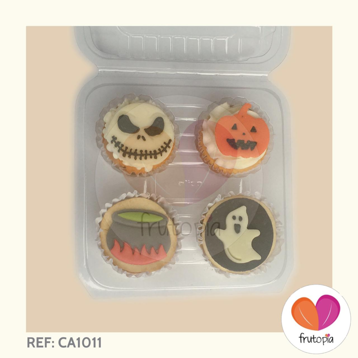 Caja de alfajores y cupcakes grandes HALLOWEEN REF: CA1011