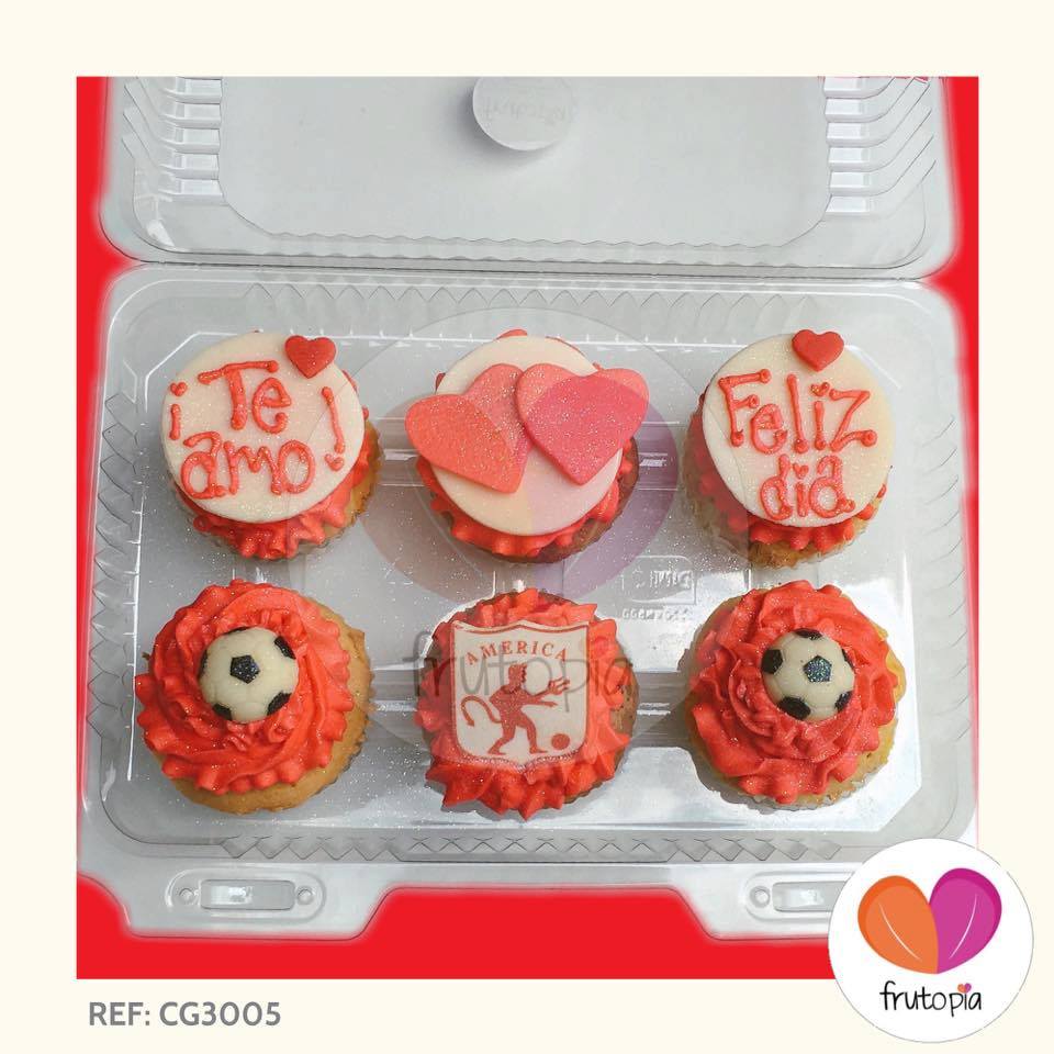 Caja x 6 cupcakes FUTBOL REF: CG3005