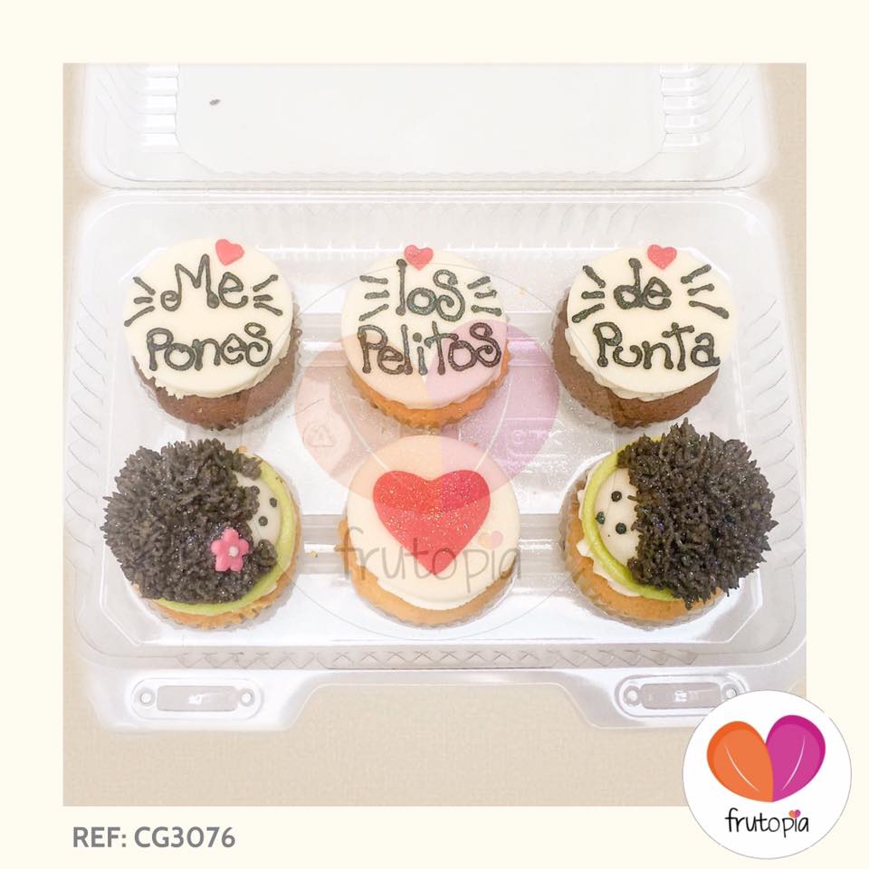 Cupcakes x 6 Me pones los pelitos de punta REF: CG3076