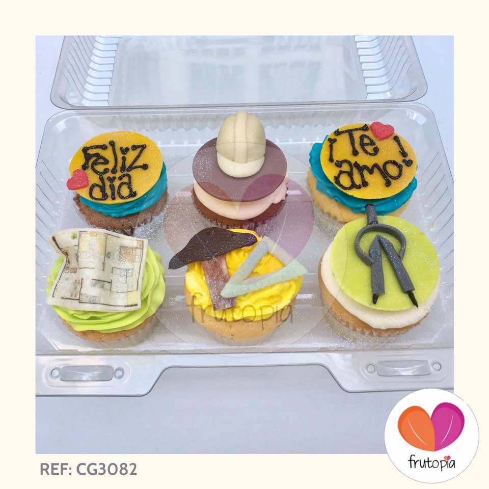 Caja x 6 cupcakes ingeniero / arquitecto REF: CG3082