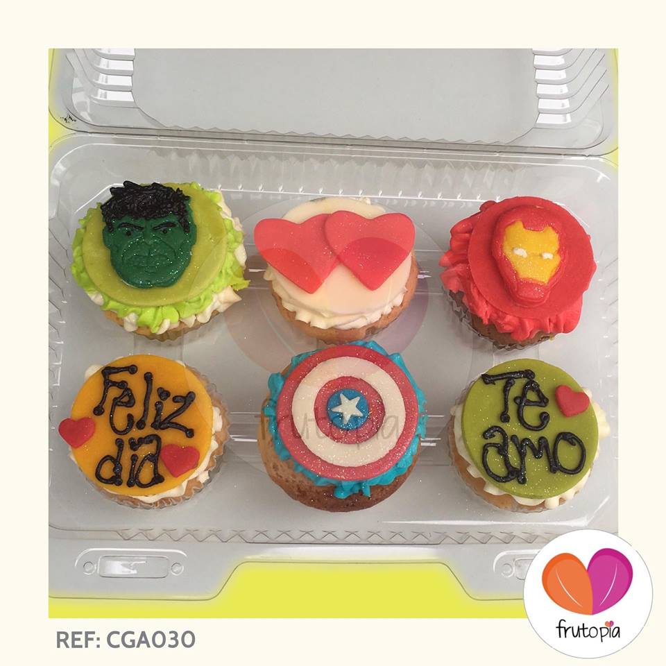 Caja x 6 cupcakes SUPERHEROES REF: CGA030
