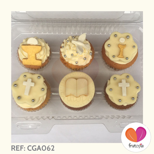 Caja x 6 cupcakes PRIMERA COMUNION REF: CGA062