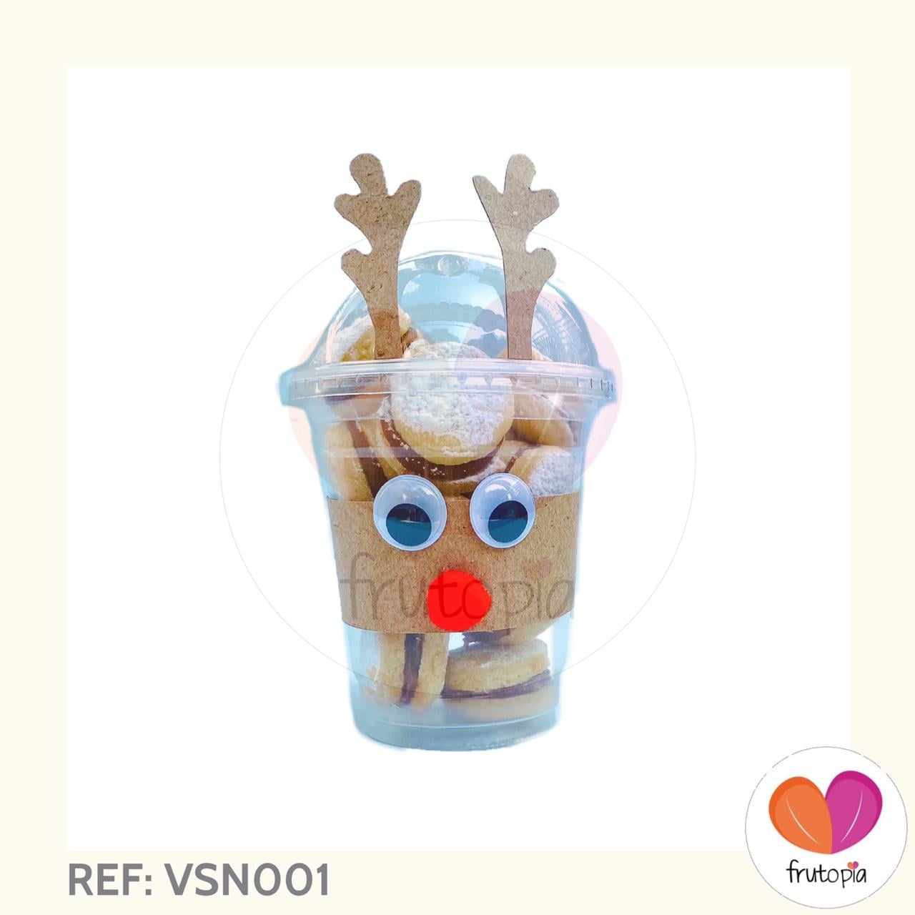 Vaso navideño con dulces REF: VSN00