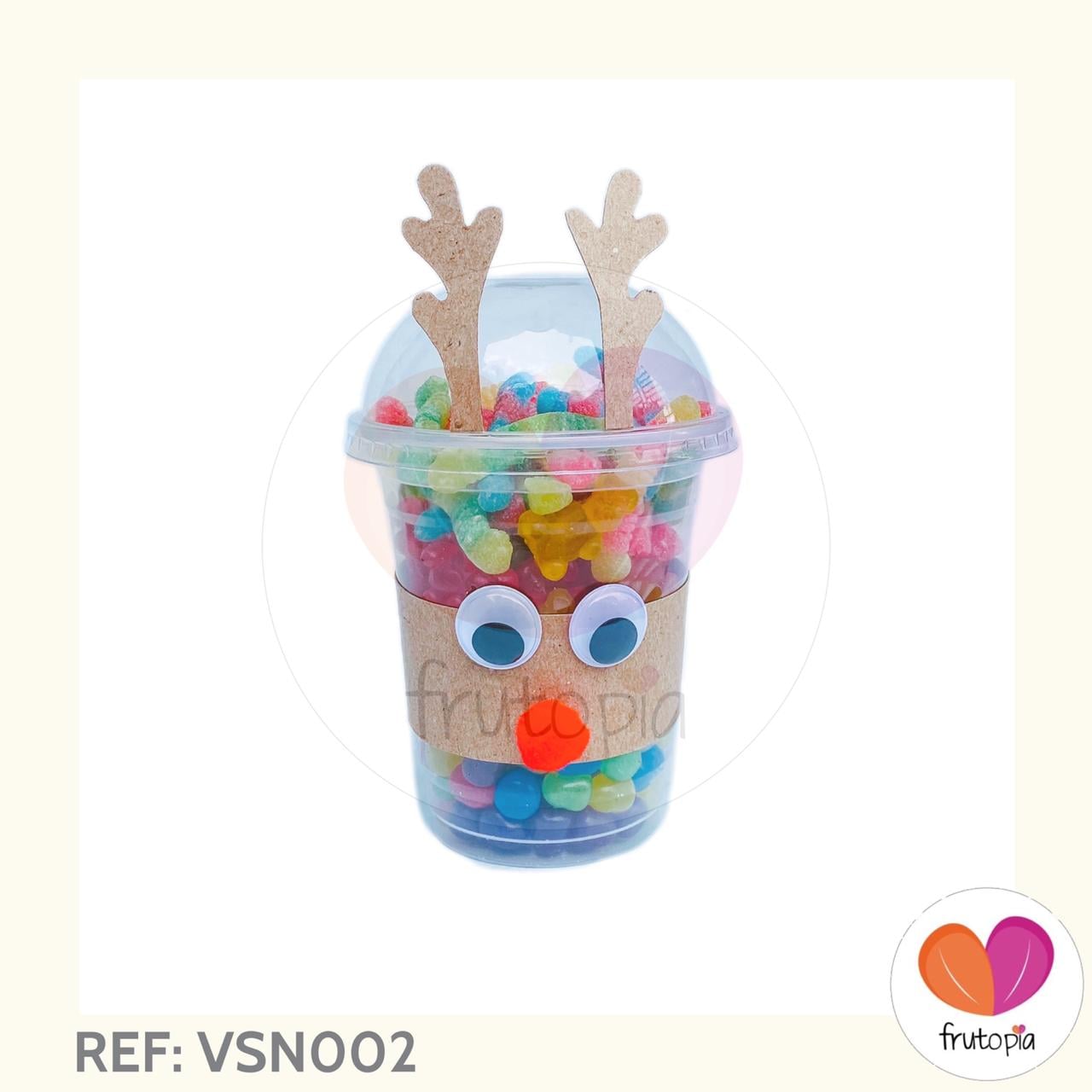 Vaso navideño con dulces REF: VSN00