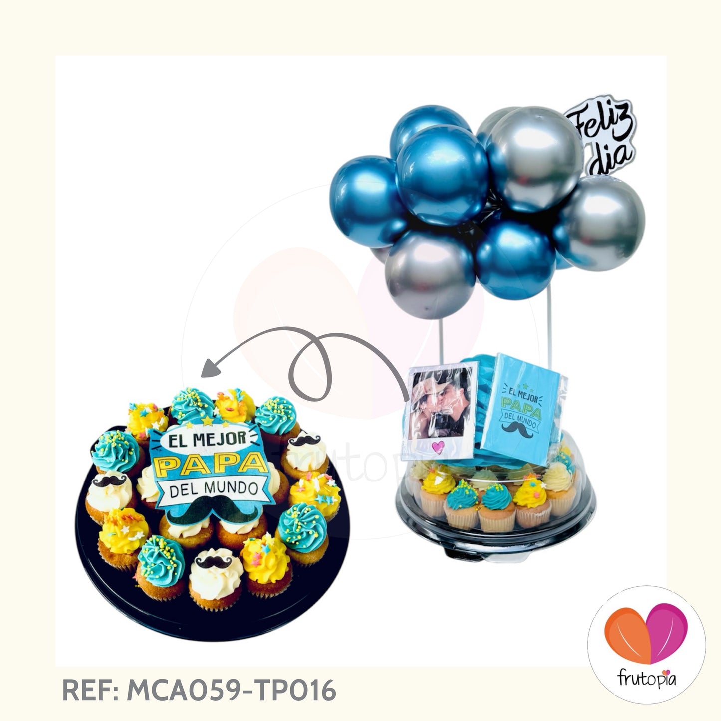Minicupcakes REF: MCA059-TP016 "EL MEJOR PAPA DEL MUNDO"