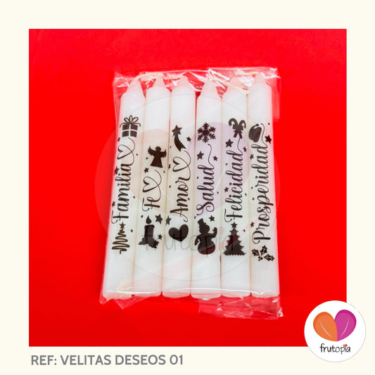 Velas navideñas con mensajes