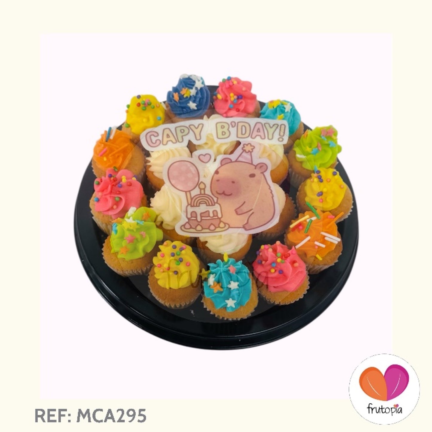 Minicupcakes CUMPLEAÑOS CAPIBARA REF: MCA295