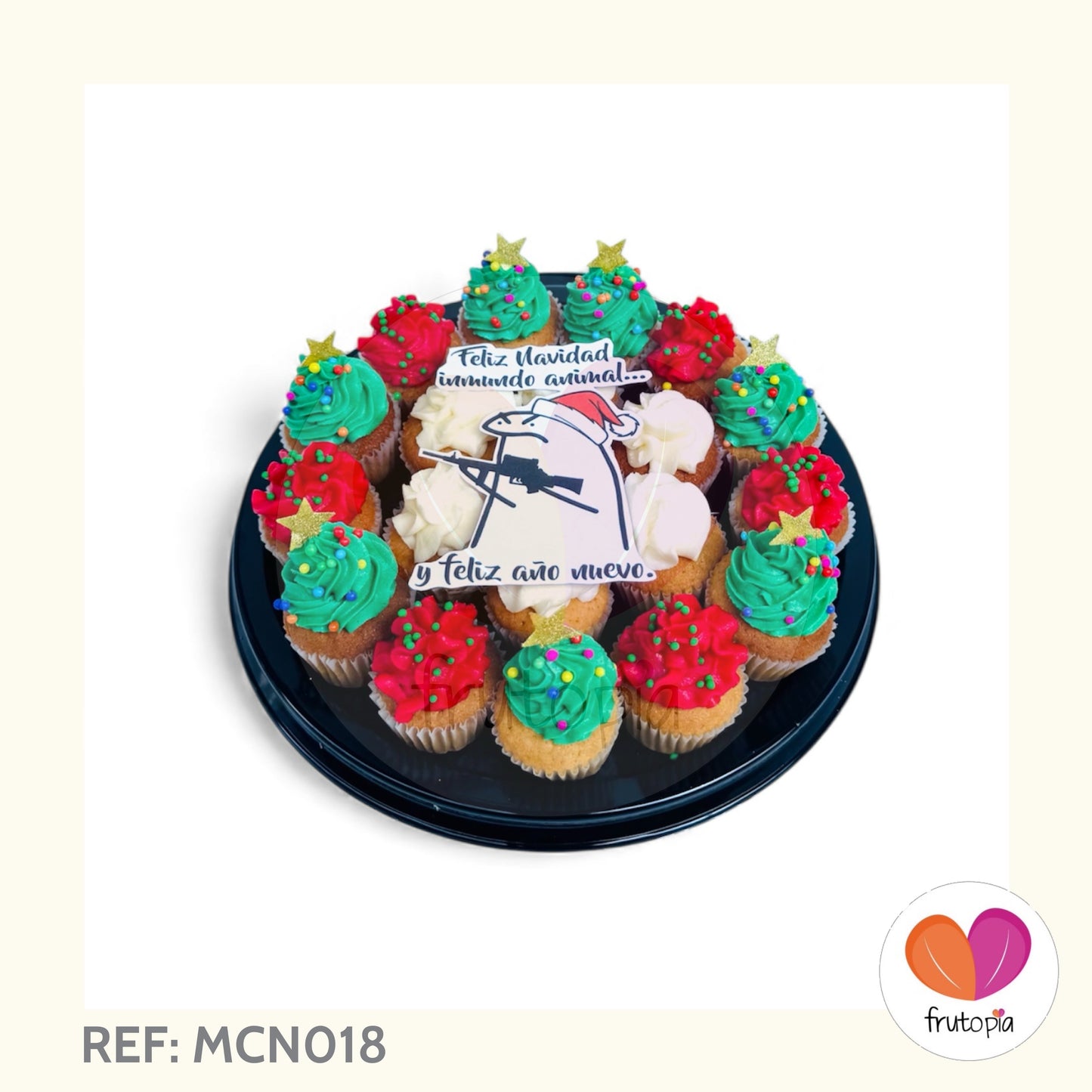 Minicupcakes FELIZ NAVIDAD INMUNDO ANIMAL REF: MCN018