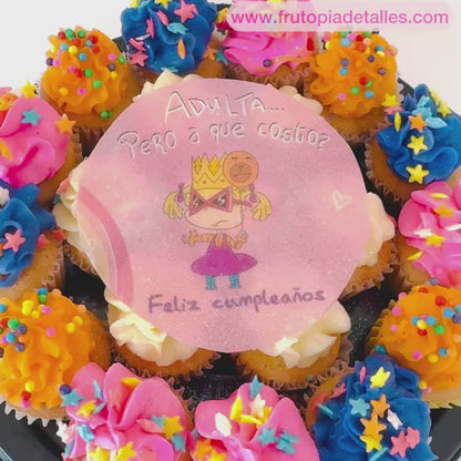 Minicupcakes CUMPLEAÑOS ANGELICA REF: MCA293