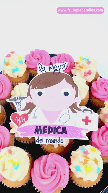 Minicupcakes EL MEJOR MEDICO DEL MUNDO REF: MCA035