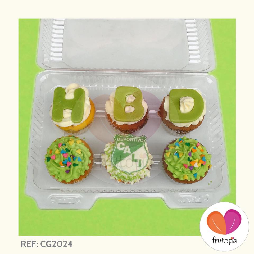 Caja x 6 cupcakes FUTBOL  REF: CG2024