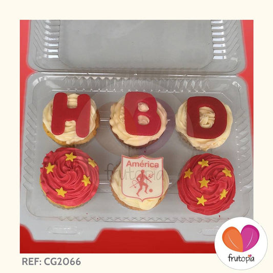 Caja x 6 cupcakes FUTBOL REF: CG2066