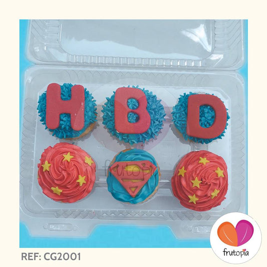 Cupcakes x 6 HBD REF: CG2001