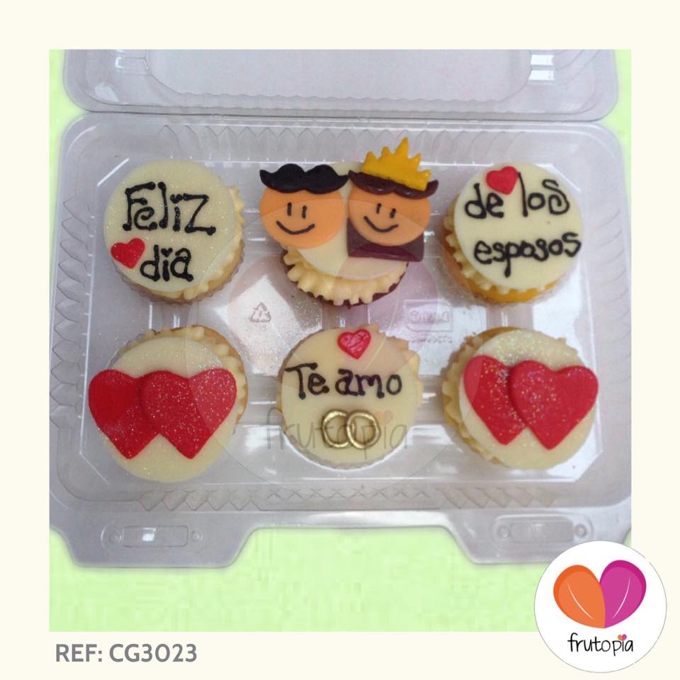 Cupcakes DIA DE LOS ESPOSOS x 6 REF: CG3023