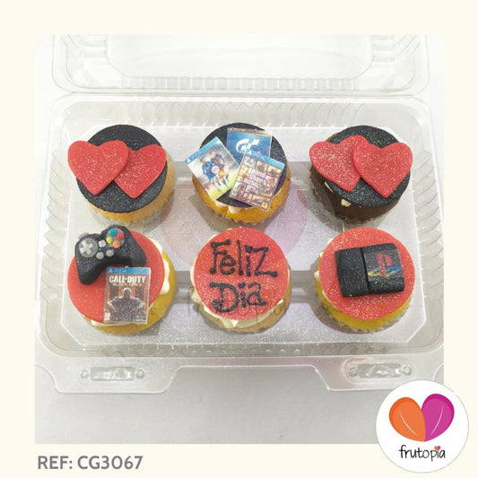 Caja x 6 cupcakes REF: CG3067 GAMER