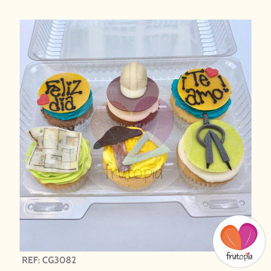 Caja x 6 cupcakes ingeniero / arquitecto REF: CG3082