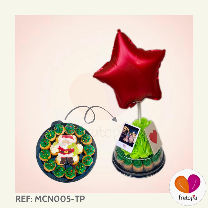 Bandeja x 20 minicupcakes navideños MCN005-TP